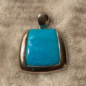 Authentic Turquoise Sterling Silver Pendant
